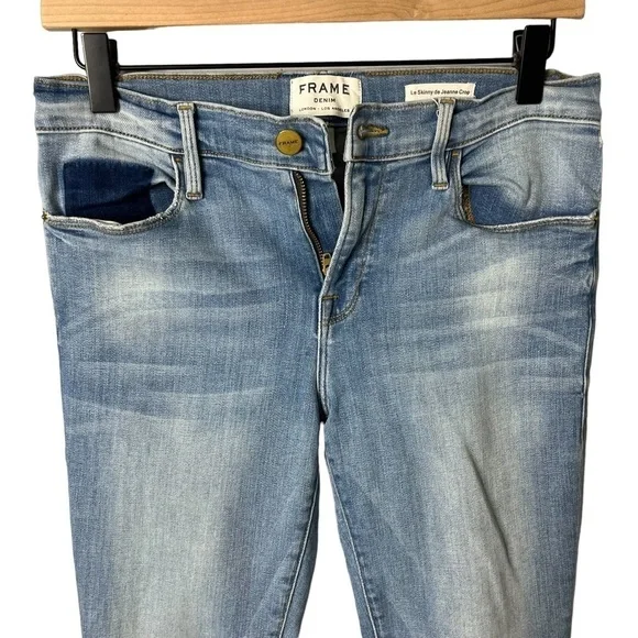 Frame Le Skinny De Jeanne Jeans Benton Wash Size 28 LSJCRCT712 Mid Rise - Picture 4 of 8